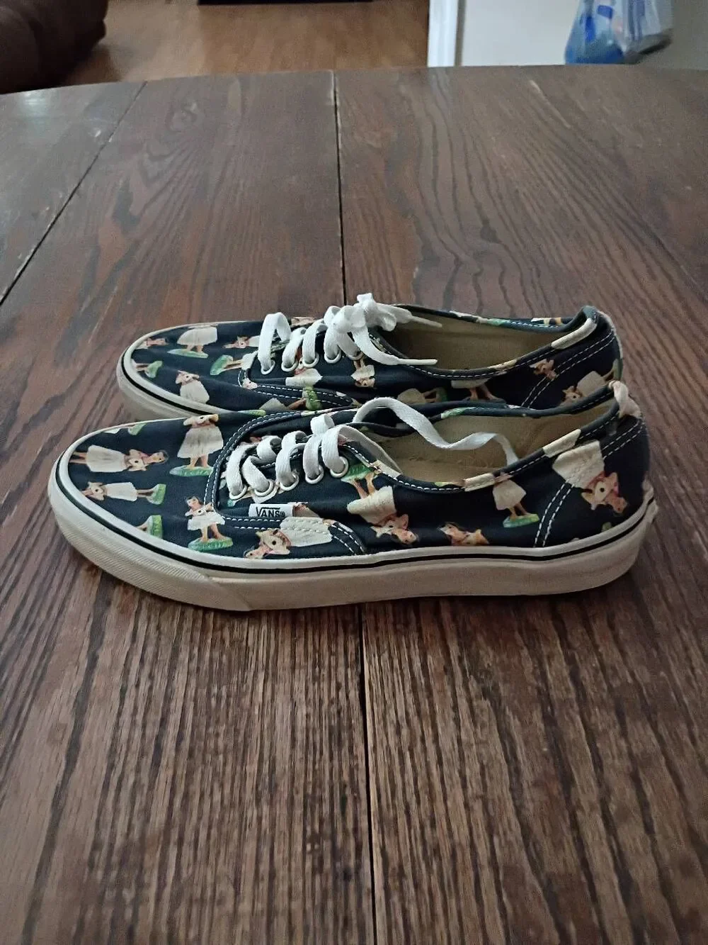Vans Authentic Digi Hula Girl Hawaiian Print Sneakers Mens 9.5 Womens 11 Rare
